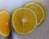 A picture of step 1 of Blueberry Orange Water.