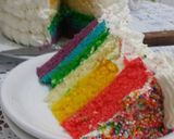 Foto langkah ke 5 dari resep Rainbow cake kukus.