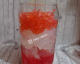 Foto langkah ke 4 dari resep Es Serabut Merah (Es Sarang Burung KW).