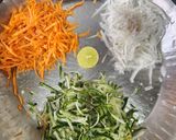 A picture of step 1 of Tricolor Salad.
