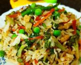 A picture of step 6 of Veg Fried Rice.