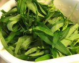 家常蝦醬炒通菜的食譜步驟1照片