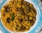 A picture of step 5 of Smokey rice.
