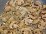 Peas, mushrooms and pasta