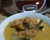 Foto langkah ke 5 dari resep Lodeh terong kacang panjang kulit belinjo dan tahu.
