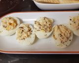 A picture of step 3 of My Devilled Eggs.😀.