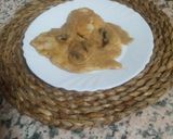 A picture of step 4 of Chicken Fillets in Almond and Mushroom Sauce.