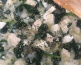 A picture of step 4 of Vegetarian Filo Samosas Filled with Four Cheeses and Spinach.