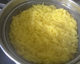 A picture of step 3 of Kesari Sweet Pulao.