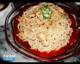 A picture of step 7 of Smoky chicken spaghetti 🍝🍷.