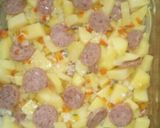 Foto del paso 5 de la receta: Papas al horno con chorizo y champiñones 😍