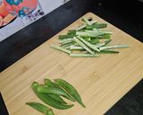 A picture of step 1 of Kurkuri bhindi.