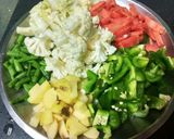 A picture of step 1 of Mix vegetables with chicken ki sabzi.