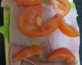 A picture of step 1 of My Ham,Cheese + Salad Sandwich with a kick 😍.