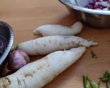 A picture of step 9 of Sambar idli.