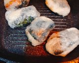 Foto langkah ke 6 dari resep 🍙Pan-fry Teriyaki Tofu Rice Paper Sushi Dumplings | with homemade vegan tofu Kewpie Mayo.