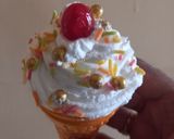 A picture of step 5 of Cake in ice-cream cone.