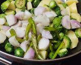 A picture of step 1 of Mini karela potatoes GM masala baaji.