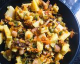 A picture of step 1 of Vegetable fried idly.