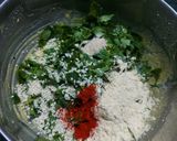 A picture of step 1 of Methi Pakoda.