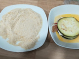 Berenjenas rellenas de jamón y queso al horno