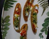 A picture of step 2 of Raw banana chaat boats.