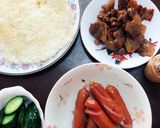 Hình bước làm 3 của món Cơm chiên ăn cũng thịt kho quẹt
