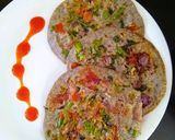 A picture of step 4 of Buckwheat Masala Pancakes.