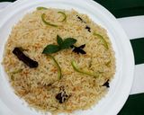 A picture of step 6 of Nigerian carrot fried rice with minced meat soup.