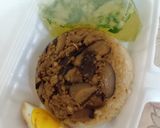 Foto langkah ke 4 dari resep Nasi Tim Ayam Jamur.