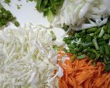 A picture of step 1 of Veg.schezwan noodles.