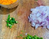 A picture of step 1 of Rava & Rice Vegetable Chilla.