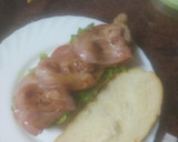 Foto del paso 4 de la receta: Bocadillo vegetal de lomo, bacon y mayonesa de cebolla frita