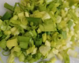 A picture of step 2 of Moong dal with spring onion.