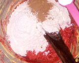 A picture of step 2 of Red velvet chocolate cookies.