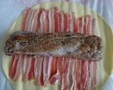 Une image de l'étape 4 de Filet mignon de porc en croûte à la poitrine fumée, champignons et mozzarella.