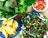 Hình bước làm 4 của món Cá đuối hấp mỡ hành