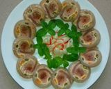 Hình bước làm 11 của món Giò Bì Cuộn Lạp Xưởng