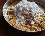 A picture of step 4 of Chakka appam/ steamed jackfruit rice cake.