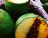 A picture of step 1 of Stuff mango pickle.
