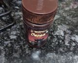 A picture of step 1 of Snickers chocolate Milk shake.