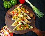 A picture of step 4 of Pizza Bread Toast.
