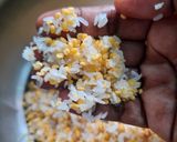A picture of step 1 of Anjaneyar Temple milagu (black pepper) pongal.