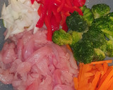 Foto del paso 1 de la receta: Wok de verduras y pavo