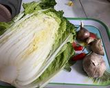 Hình bước làm 1 của món Kim chi cải thảo bí đao