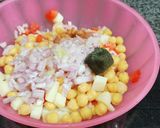 A picture of step 2 of Kurkary chana Chaat.