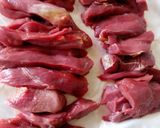 A picture of step 1 of Deep fried beef.