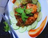 A picture of step 2 of Chilli chicken.