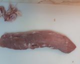 A picture of step 1 of Pork Tenderloin in Mushroom Sauce.