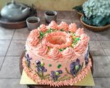 Foto langkah ke 13 dari resep Chiffon birthday cake with american buttercream.